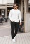 Men's Premium Crew Neck White Basic Knitwear Sweater - 3