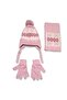 Kitti 4-8 Years Old Girls' Lined Scarf, Beanie, Gloves 3-Piece Set - 2