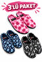 Pack of 3 Winter Women's Home Guest Dowry Bundle Slippers