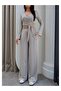 Cross-Tie Blouse and Trousers Set - 3