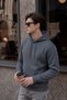 Men's Winter 3-Strand Fleece Hooded Oversize Sweatshirt with Cut-Out Pockets - 6