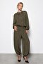 Rubber Detailed Trousers Brown 27Kpnt02475 - 3