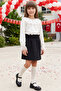 Girl's Bella Ecru Lace Blouse Black Skirt Top and Bottom Set October 29 Show Outfit