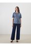 V-Neck Patterned Blouse - 2