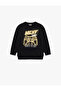 Game-Themed Printed Long Sleeve Crew Neck Sweatshirt - 3