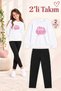 Girl's Crew Neck Sweatshirt and Leggings 2-Piece Set