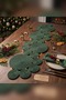 120X30Cm Christmas Emerald Green Merida Cotton Rope Runner, Christmas Hall Kitchen Tablecloth Runner - 3