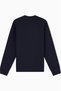 Men's Regular Fit Long Sleeve Cotton Logo Patterned Navy Blue Sweatshirt - 5