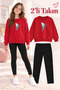 Girl's Crew Neck Sweatshirt and Leggings 2-Piece Set