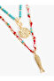 Beaded Multiple Necklaces with Medallion and Fish Charms - 2