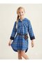 Girl's Hooded Bag Belt Dress