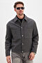 Buttoned Polo Collar Double Pocket Short Cashmere Coat - 6
