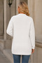 Women's Long Sleeve Open Front Pocket Hair Braided Casual Fit Stylish Daily White Knitwear Cardigan - 3