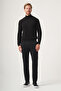 Black Turtleneck Long Sleeve Knitted Comfort Fit Cotton Sweater 1012265004 - 3