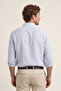 Long Sleeve Regular Fit Buttoned Collar Striped 100% Cotton Shirt - 4