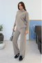 Women's Stone Soft Textured Top and Bottom Set - 3