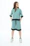 Girl's 100% Cotton Oversize Half Sleeve Shorts and Top Tracksuit Set - 2