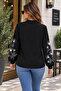 Timeless Elegance Women's V-Neck Collar Sleeves Floral Pattern Long Sleeve Stylish Viscose Blouse - 4