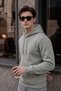 Men's Winter 3-Strand Fleece Hooded Oversize Sweatshirt with Cut-Out Pockets - 2