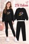 Girl's Crew Neck Sweatshirt and Leggings 2-Piece Set