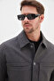 Buttoned Polo Collar Double Pocket Short Cashmere Coat - 7