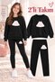 Girl's Crew Neck Sweatshirt and Leggings 2-Piece Set