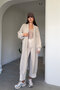 Shawl Collar Soft Textured Long Cardigan - Beige - 6