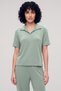 Women's Green Polo Collar Pajama Set
