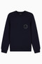 Men's Crew Neck Sweatshirt Navy Blue - 3