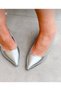 Maria Silver Metal 5 cm Heel Sandals - 6