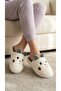 Women's Gray Strawberry Embroidered Ear Detailed House Slippers 3 cm Byndci̇lpan01 - 2