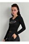 Women's Reserve Written Stone Print - Lycra Long Sleeve Body Tee Crop - 2