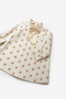 Beige Star Patterned Girl's Gabardine Dress - Poppy - 7
