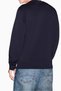 Men's Regular Fit Long Sleeve Cotton Logo Patterned Navy Blue Sweatshirt - 2