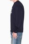 Men's Regular Fit Long Sleeve Cotton Logo Patterned Navy Blue Sweatshirt - 8