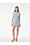 Slim Fit Sleeveless Crew Neck Geometric Print Bodycon Mini Dress