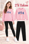 Girl's Crew Neck Sweatshirt and Leggings 2-Piece Set