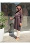 Merseerized Baklava Pattern Tunic Brown - 2