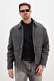 Buttoned Polo Collar Double Pocket Short Cashmere Coat - 3