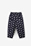 Navy Blue Star Patterned Girl's Gabardine Trousers - Prunella - 6