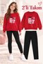 Girl's Crew Neck Sweatshirt and Leggings 2-Piece Set