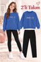 Girl's Crew Neck Sweatshirt and Leggings 2-Piece Set