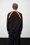 Salvatore Men's Black Sweatshirt with Contrast Stripes - 6
