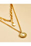Women Gold Embellished Necklaces 3 Piece Set - 3