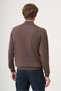 Brown Turtleneck Long Sleeve Knitted Comfort Fit Cotton Sweater 1012265001 - 5