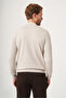 Beige-Milk Coffee Turtleneck Long Sleeve Knitted Comfort Fit Cotton Sweater 1012265154 - 5