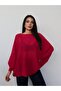 Transparent Textured Knit Poncho Blouse - 5