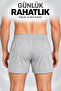 Men's Boxer 50% Cotton 50% Polyester (Seher Yetikili Satıcısı) 1 Piece Combed Cotton Buttoned Boxer - Gray - 3