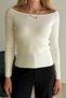 Kayık Yaka Flexible Knitwear Blouse - 5