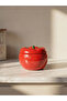 Lcw Home Mixed Tomato Form Ceramic Bowl with Ceramic Lid 10 cm